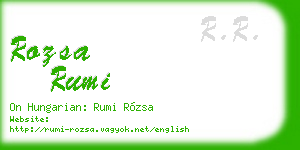 rozsa rumi business card